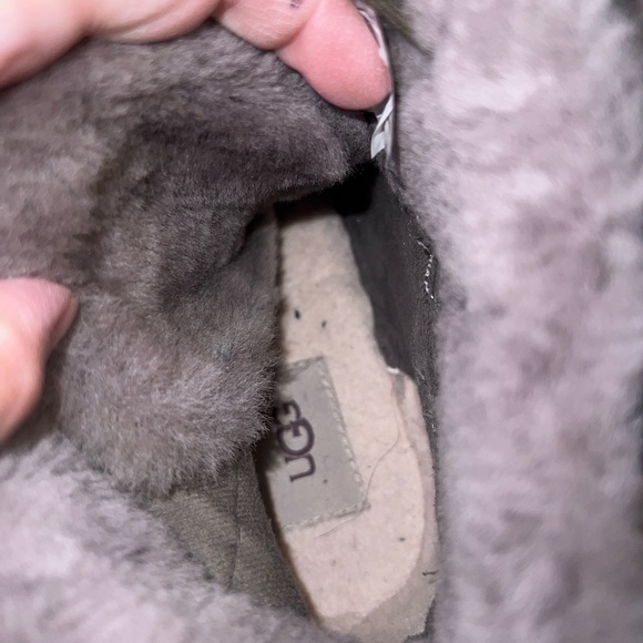 UGG Womens Size 11 Bridgit Mole Wool Lined Heel Leather Winter Shoes Boots - Picture 7 of 10